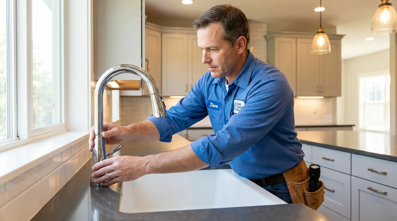 Kitchen faucet installation by Johns Plumbing LLC in Monessen